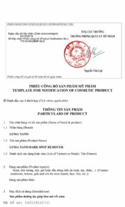 Giấy công bố sản phẩm